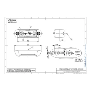 Warning Light (LED) Orange 12 / 24V Universal