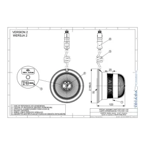 Gyrophare - Fixation Magnétique (LED) Orange 12 / 24V Universel