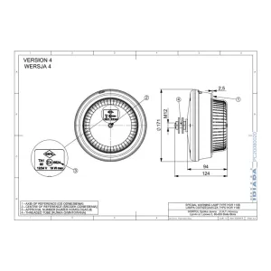 Gyrophare - Fixation Avec Boulon Central (LED) Orange 12 / 24V Universel