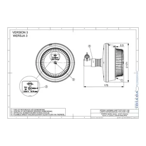 Warnleuchte - Befestigung Mit Stift (LED) Orange 12 / 24V Universal
