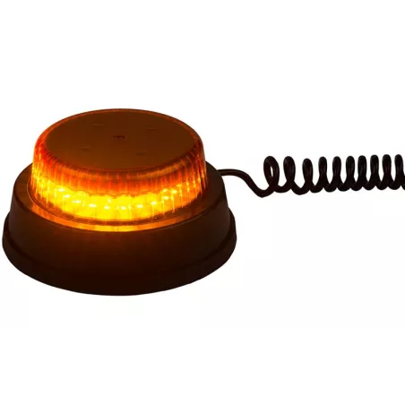 Luz de Advertencia Montada Sobre Imán (LED) Amarilla 12 / 24V Universal