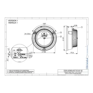 Warnleuchte, 3-Punkt Befestigung (LED) Orange 12 / 24V Universal