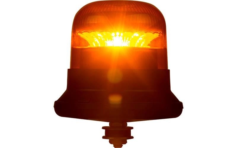Luz de Advertencia con Tubo Roscado (LED) Amarilla 12 / 24V Universal