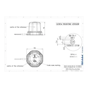 Warning Lamp Mounted With Screws (LED) Orange 12 / 24V Universal