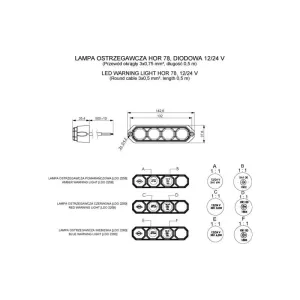 Warning Light (LED) Red 12 / 24V Universal