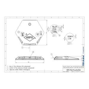 Warning Light For Tail Lifts (LED) Orange 12 / 24V Universal