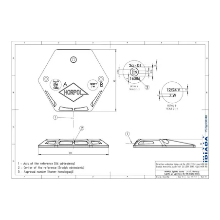 Warnleuchte Für Ladebordwand (LED) Orange 12 / 24V Universal
