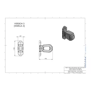 Side Marker Lamp With Reverse Sensor (LED) White - Orange - Red 12 / 24V RH