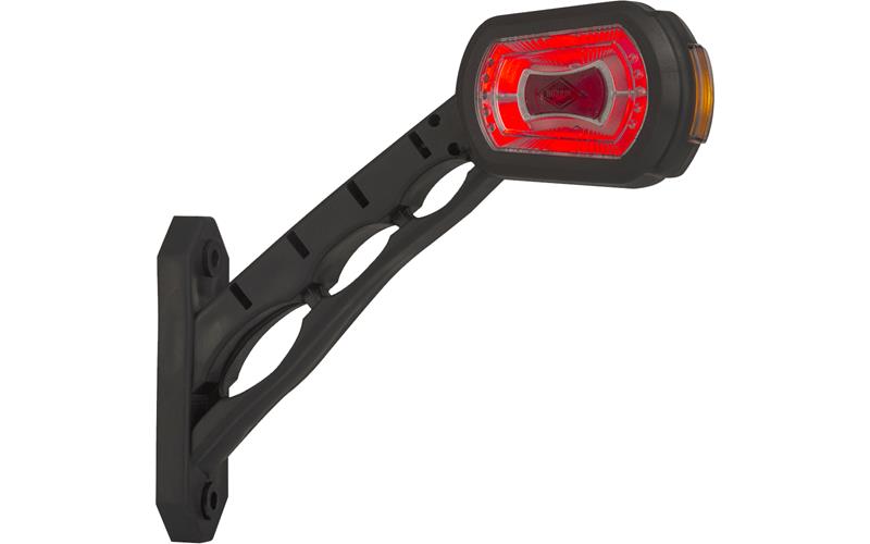 Three-functional Marker Lamp With Short Straight Arm (LED) White - Orange - Red 12 / 24V Right