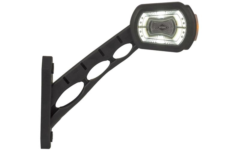 Luz de Gálibo de 3 Funciones con Brazo Recto y Corto (LED) Blanca - Amarilla - Roja 12 / 24V Izquierdo