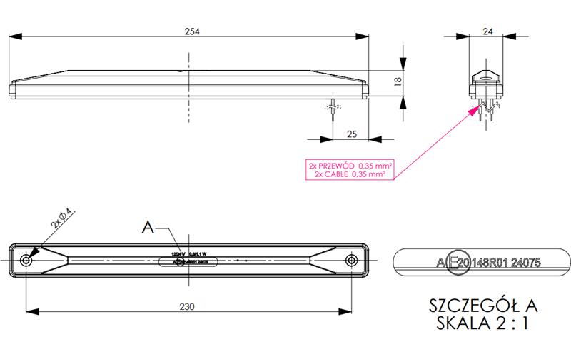 Marker Light (LED) White 12 / 24V Universal