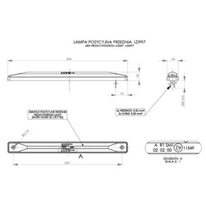 Front Marker Light (LED) White 12 / 24V Universal