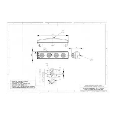 ГАБАРИТНЫЙ ФОНАРЬ (LED) БЕЛЫЙ 12 / 24V УНИВЕРСАЛЬНАЯ