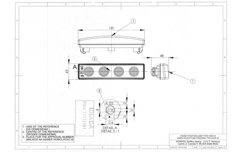 Front Marker Light (LED) White 12 / 24V Universal