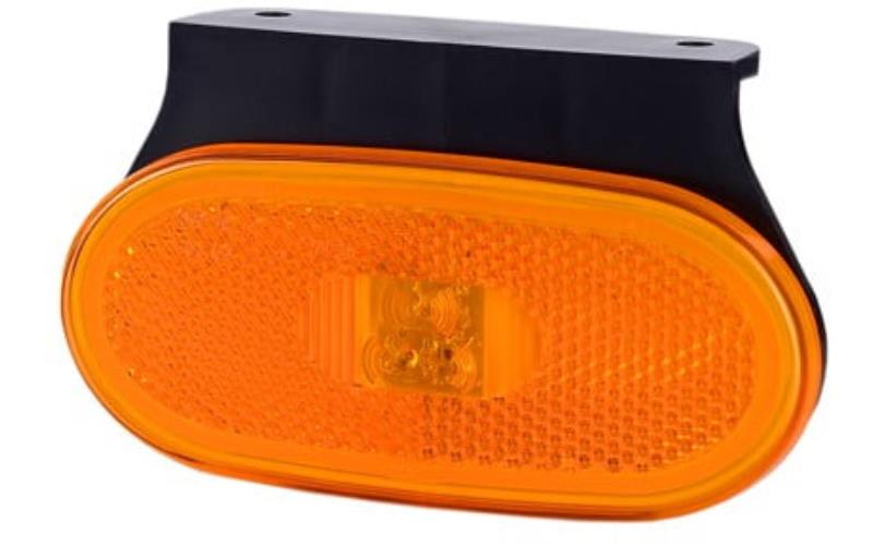 Seitenmarkierungsleuchte Oval Mit Rückstrahler (LED) Orange 12 / 24V Universal