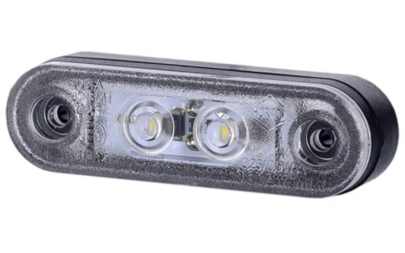 Side Marker Light, With A Slim And A Thick Rubber Pad (LED) White 12 / 24V Universal