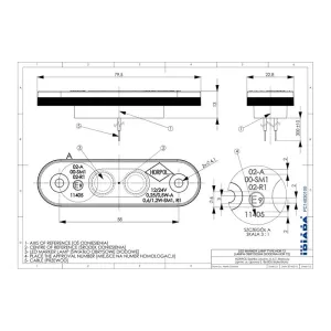 Side Marker Light, With A Slim And A Thick Rubber Pad (LED) White 12 / 24V Universal