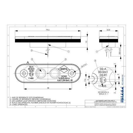 Standlicht Mit Niedriger Und Hoher Unterlegscheibe (LED) Weiß 12 / 24V Universal