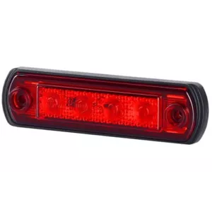 Side Marker Light With A Rubber Pad, For Bull-bar Mounting (LED) Red 12 / 24V Universal