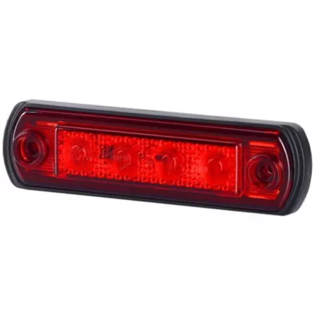 Side Marker Light With A Rubber Pad, For Bull-bar Mounting (LED) Red 12 / 24V Universal