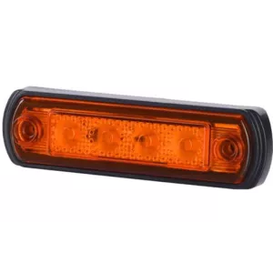 Lampa Obrysowa Na Podstawie Gumowej Na Rurę (LED) Pomarańczowa 12 / 24V Uniwersalna