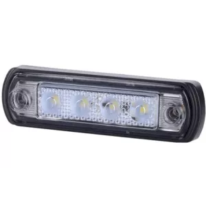 Lampa Obrysowa Na Podstawie Gumowej Na Rurę (LED) Biała 12 / 24V Uniwersalna