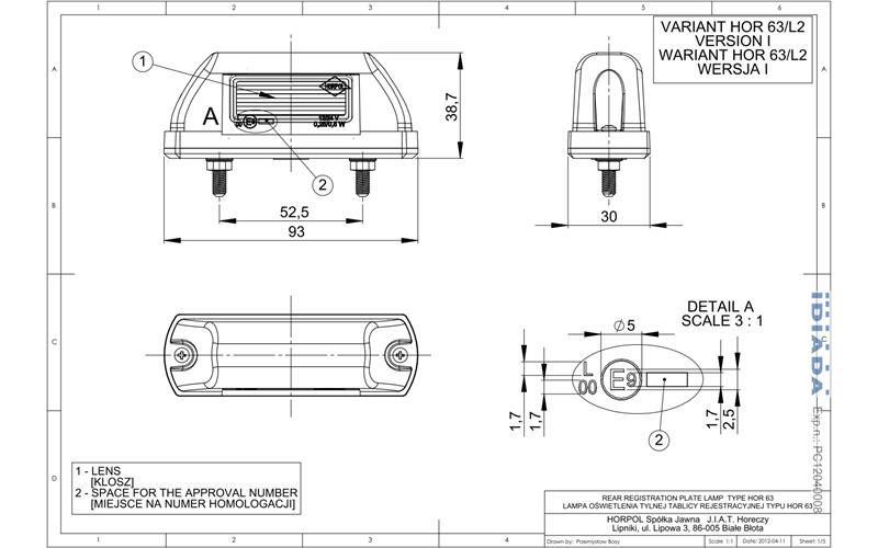Marker Light (LED) White 12 / 24V Universal