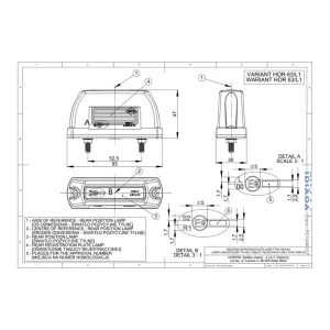 Feu de Gabarit (LED) Blanc - Rouge 12 / 24V Universel