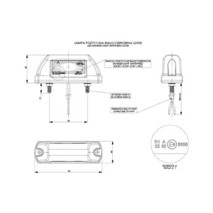 Luz de Gálibo (LED) Blanca - Roja 12 / 24V Universal