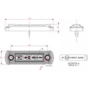 Marker Light (LED) Red 12 / 24V Universal