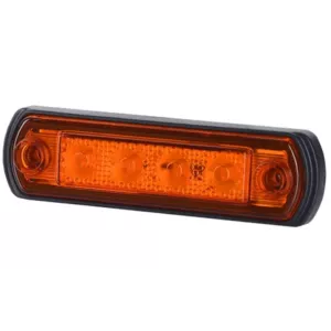 Luz de Gálibo con Base de Goma Recta (LED) Amarilla 12 / 24V Universal