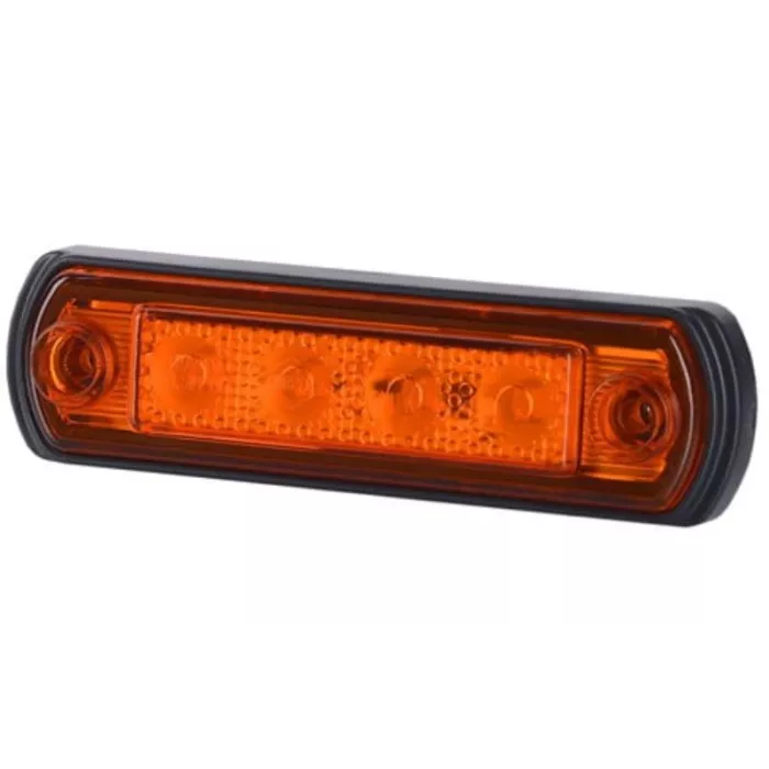 ФОНАРЬ ГАБАРИТНЫЙ БОКОВОЙ С РЕЗИНОВОЙ ПОДКЛАДКОЙ (LED) ОРАНЖЕВЫЙ 12 / 24V УНИВЕРСАЛЬНАЯ