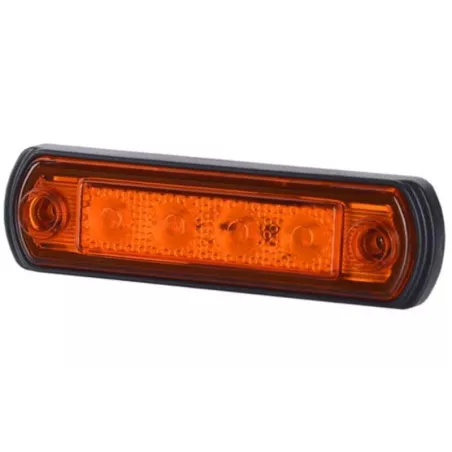 ФОНАРЬ ГАБАРИТНЫЙ БОКОВОЙ С РЕЗИНОВОЙ ПОДКЛАДКОЙ (LED) ОРАНЖЕВЫЙ 12 / 24V УНИВЕРСАЛЬНАЯ