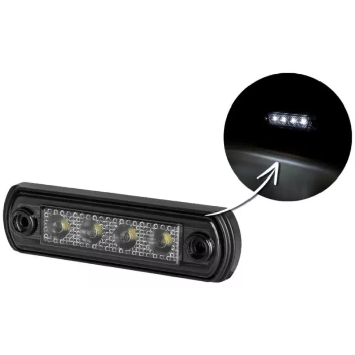 ГАБАРИТНЫЙ ФОНАРЬ (LED) БЕЛЫЙ 12 / 24V УНИВЕРСАЛЬНАЯ