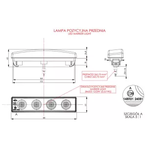 Luz de Posición Delantera (LED) Blanca 12 / 24V Universal