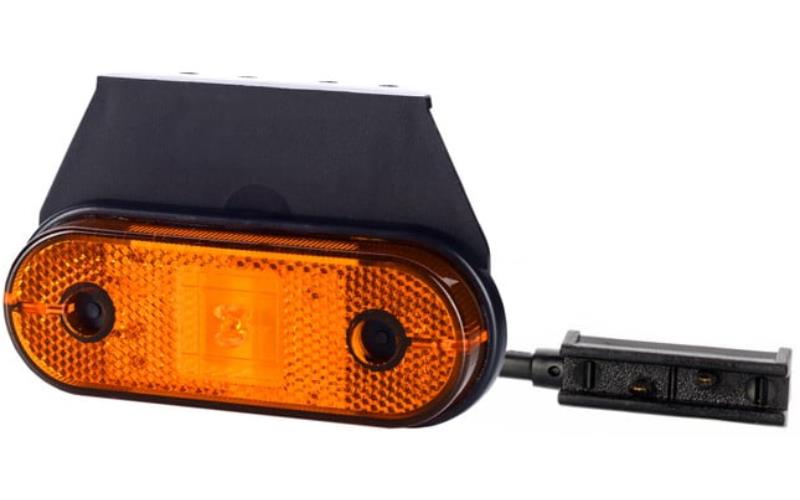 Lampa Obrysowa z Odblaskiem Wisząca z Zaciskiem (LED) Pomarańczowa 12 / 24 V Uniwersalna