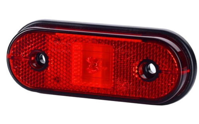 Feu de Gabarit Avec Catadioptre (LED) Rouge 12 / 24V Universel