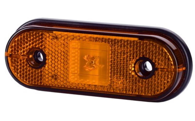 Front Marker Light, With Reflective Device (LED) Orange 12 / 24V Universal