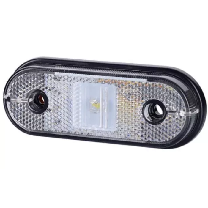 ФОНАРЬ ГАБАРИТНЫЙ ПЕРЕДНИЙ С ОТРАЖАТЕЛЕМ (LED) БЕЛЫЙ 12 / 24V УНИВЕРСАЛЬНАЯ