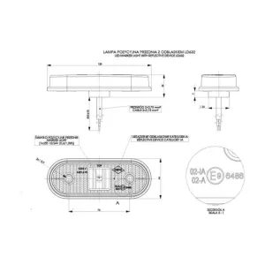 Seitenmarkierungsleuchte Mit Rückstrahler (LED) Weiß 12 / 24V Universal