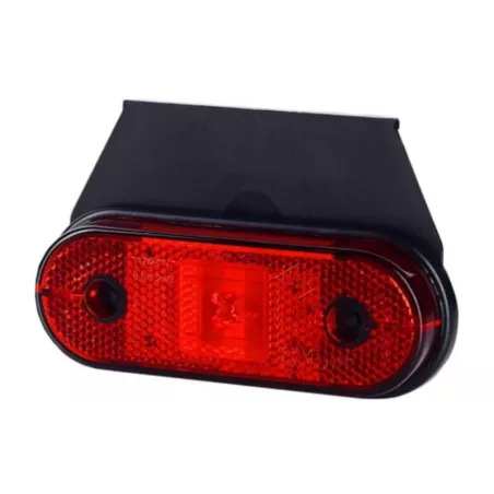 Front Marker Light, With Reflective Device And A holder (LED) Red 12 / 24V Universal