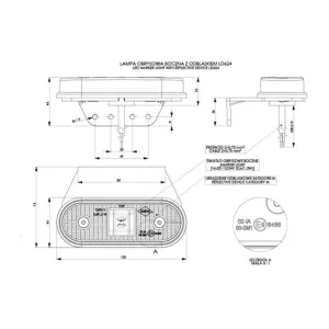 ФОНАРЬ ГАБАРИТНЫЙ ПЕРЕДНИЙ С ОТРАЖАТЕЛЕМ И КРОНШТЕЙНОМ (LED) ОРАНЖЕВЫЙ 12 / 24V УНИВЕРСАЛЬНАЯ