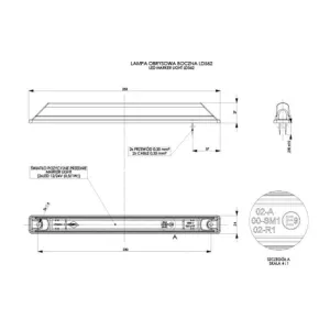Luz de Posición Larga (LED) Amarilla 12 / 24V Universal