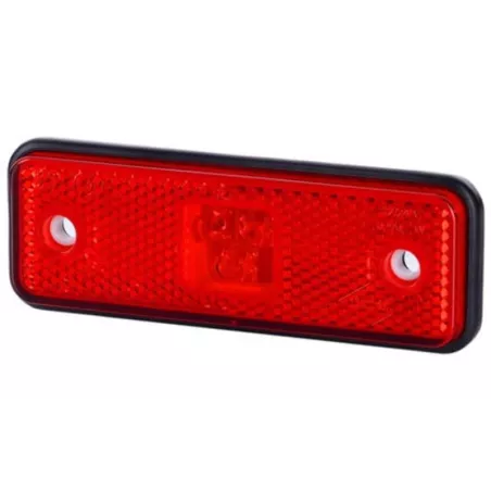 Front Marker Light, With Reflective Device And A rubber Pad (LED) Red 12 / 24V Universal