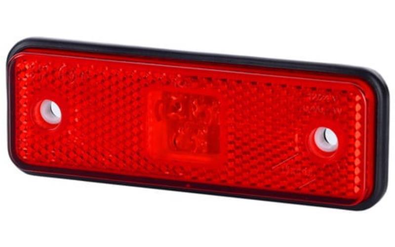 Luz de Posición con Reflejo con Almohadilla de Goma (LED) Roja 12 / 24V Universal