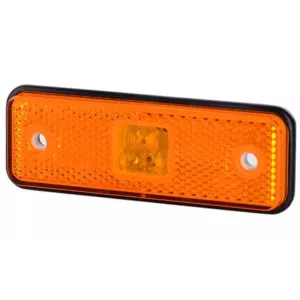 Feu de Position Avec Catadioptre, Avec Embase Caoutchouc (LED) Orange 12 / 24V Universel
