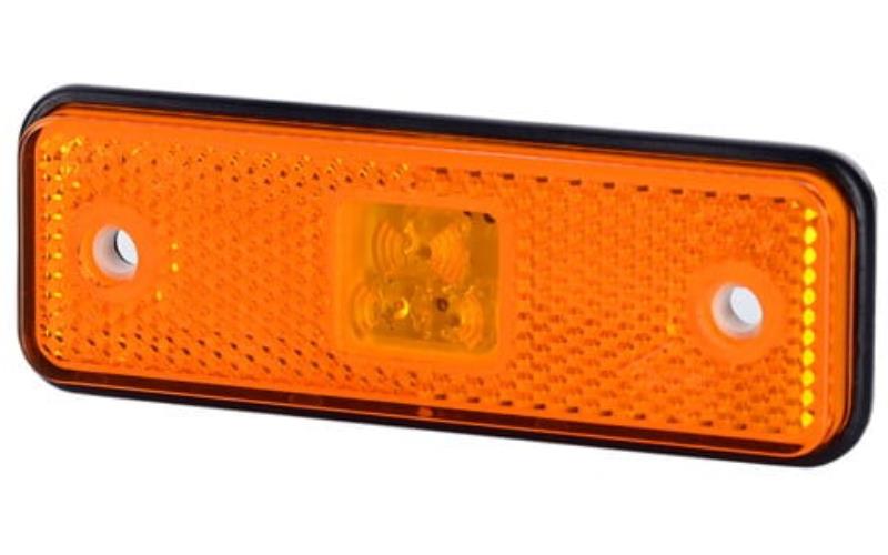 Luz de Posición con Reflejo con Almohadilla de Goma (LED) Amarilla 12 / 24V Universal