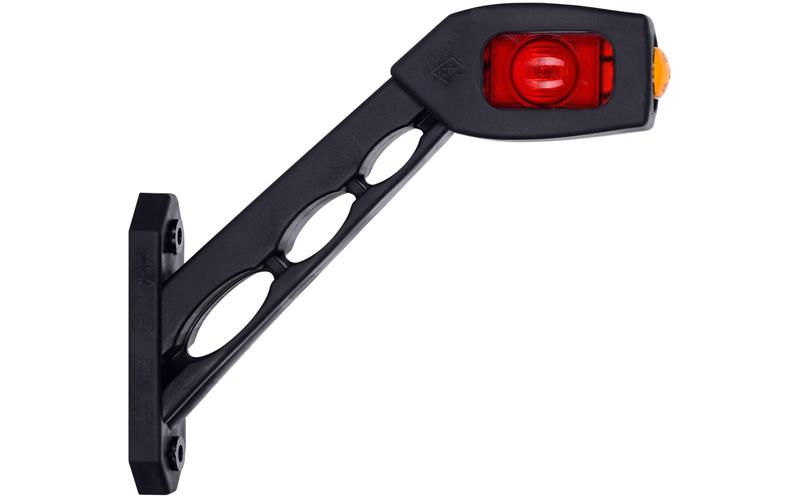Seitenmarkierungsleuchte Auf Einem Ausleger Dreifach (LED) Weiß - Orange - Rot 12 / 24V Recht