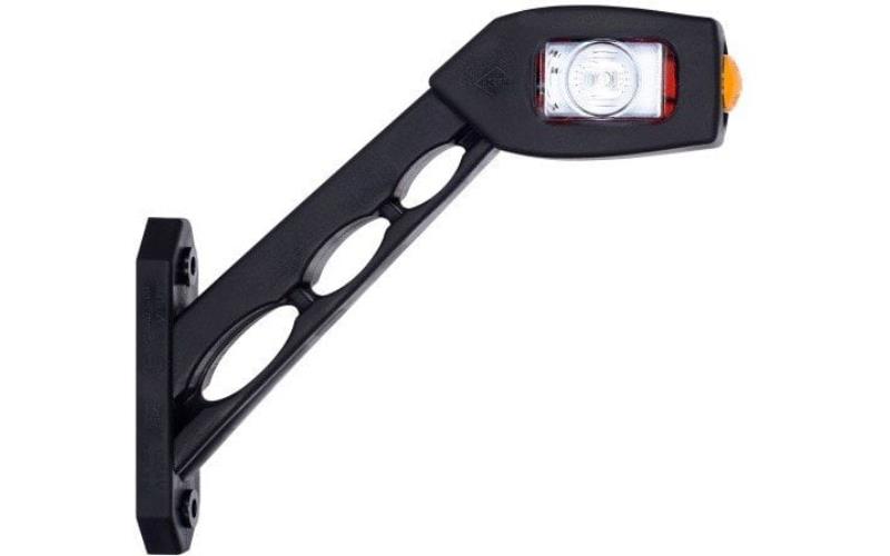 Lampa Obrysowa Na Wysięgniku Ukośnym Długim Trójfunkcyjna (LED) Biało - Pomarańczowo - Czerwona 12 / 24V Lewa