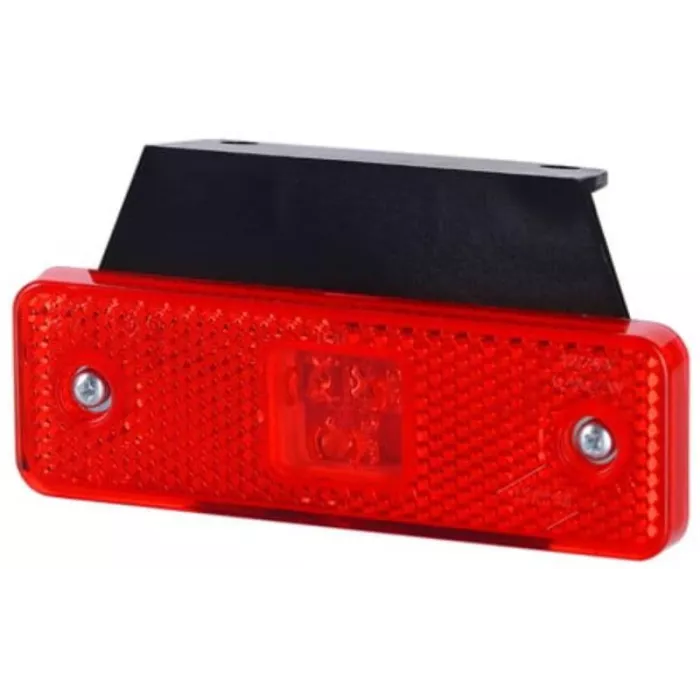Lampa Obrysowa z Odblaskiem z Wieszakiem (LED) Czerwona 12 / 24V Uniwersalna
